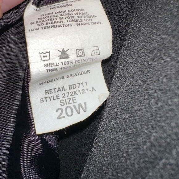 Women's Koret Vintage Style Blazer Size 20W Black Polyester Plus Size - Picture 10 of 10